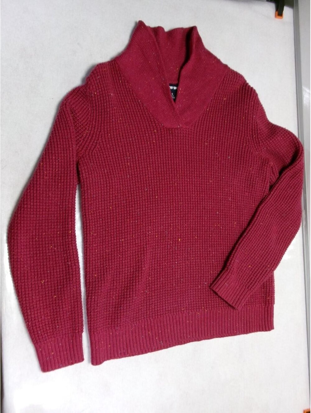 Lands' End Kids Shawl Collar Sweater Pink Size S (6-8)